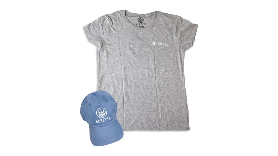 Beretta Women's Cap &amp; T-shirt 3x-lg Roll-up Combo Sky Blue