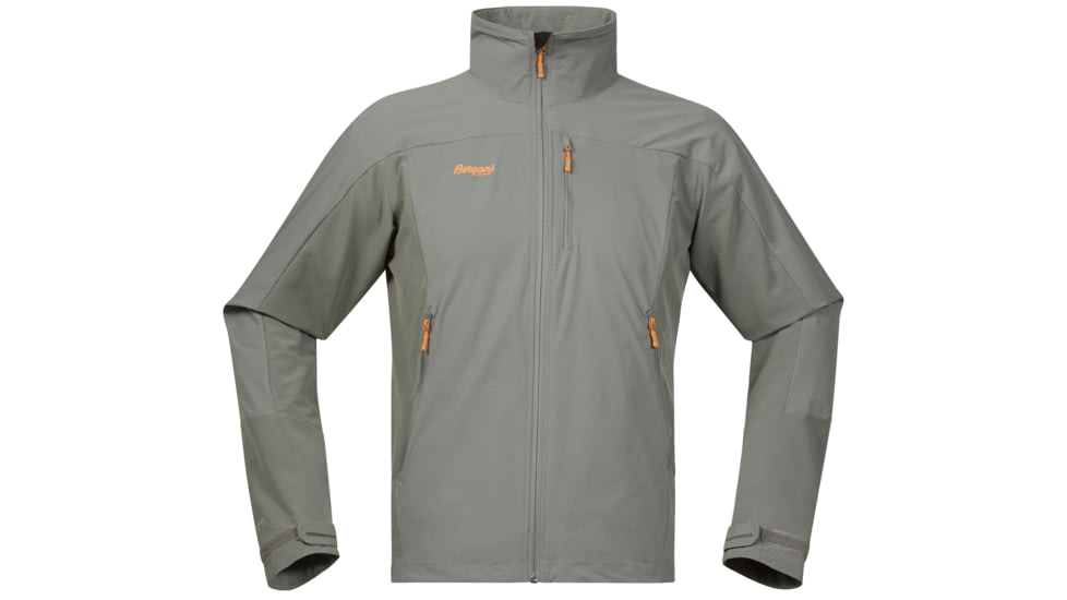 Bergans of Norway Torfinnstind Jacket - Men's-Solid Grey/Pumpkin-Medium