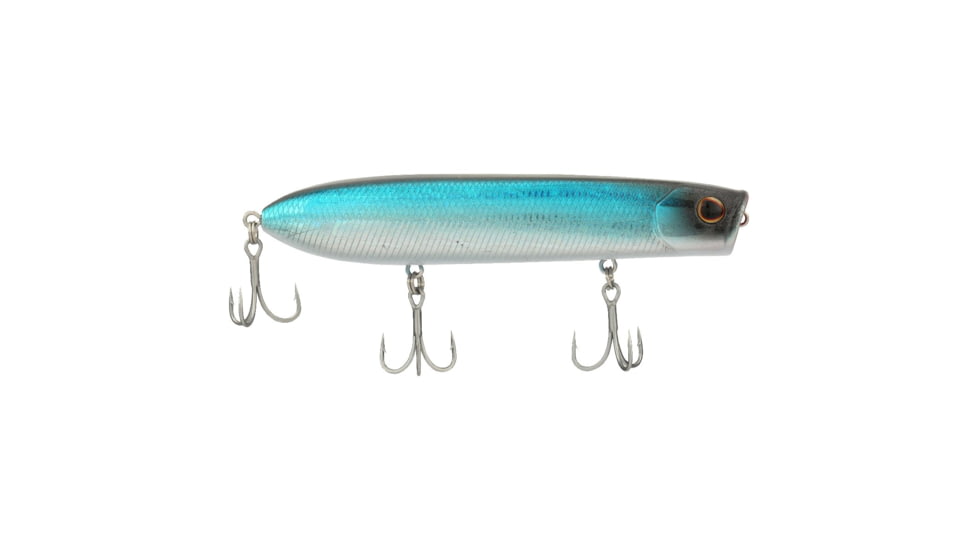 Berkley Cane Walker Saltwater Hard Bait, Topwater, Saltwater, 110, 5/7 oz, 110mm, Topwater, Hook Size 6, 3 Hooks, Blue Bullet, 110, 1573050