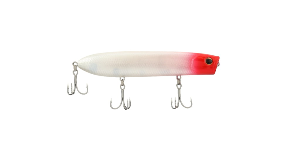 Berkley Cane Walker Saltwater Hard Bait, Topwater, Saltwater, 110, 5/7 oz, 110mm, Topwater, Hook Size 6, 3 Hooks, Red Head, 110, 1573054