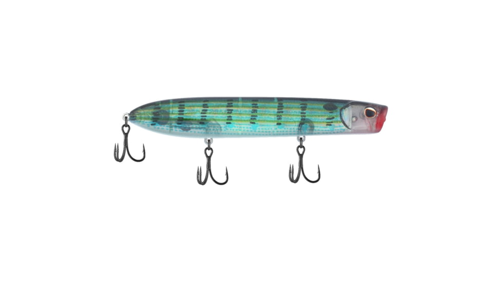Berkley Cane Walker Saltwater Hard Bait, Topwater, Saltwater, 125, 4/5 oz, 125mm, Topwater, Hook Size 4, 3 Hooks, Pinfish, 125, 1547910
