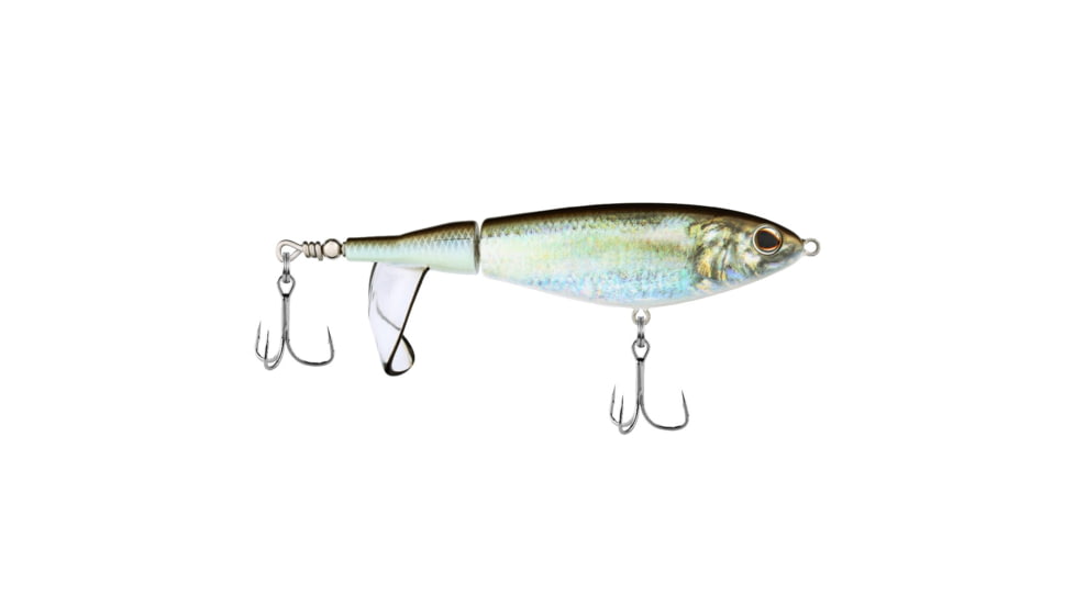 Berkley Choppo Hard Bait, Topwater, 105, 3/4 oz, 105mm, Topwater, Hook Size 2, 2 Hooks, HD Blueback Herring, 1547150