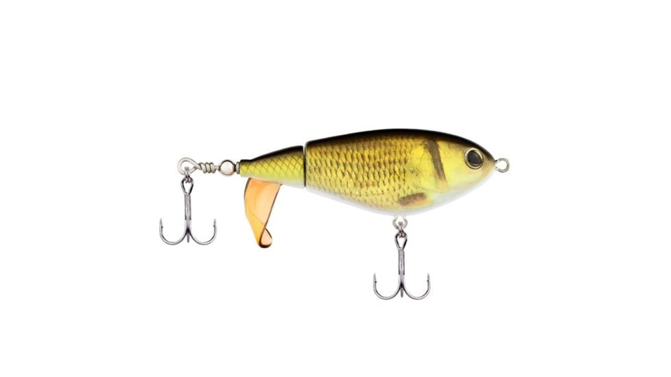 Berkley Choppo Hard Bait, Topwater, 75, 1/2 oz, 75mm, Topwater, Hook Size 5, 2 Hooks, HD Golden Shiner, 1547140
