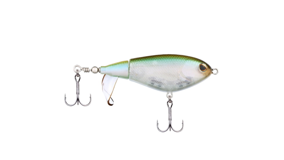 Berkley Choppo Hard Bait, Topwater, 75, 1/2 oz, 75mm, Topwater, Hook Size 5, 2 Hooks, Perfect Ghost, 1542711