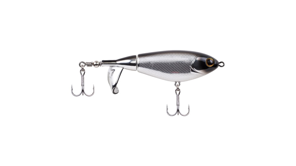 Berkley Choppo Hard Bait, Topwater, 90, 1/2 oz, 90mm, Topwater, Hook Size 5, 2 Hooks, Black Chrome, 1487258