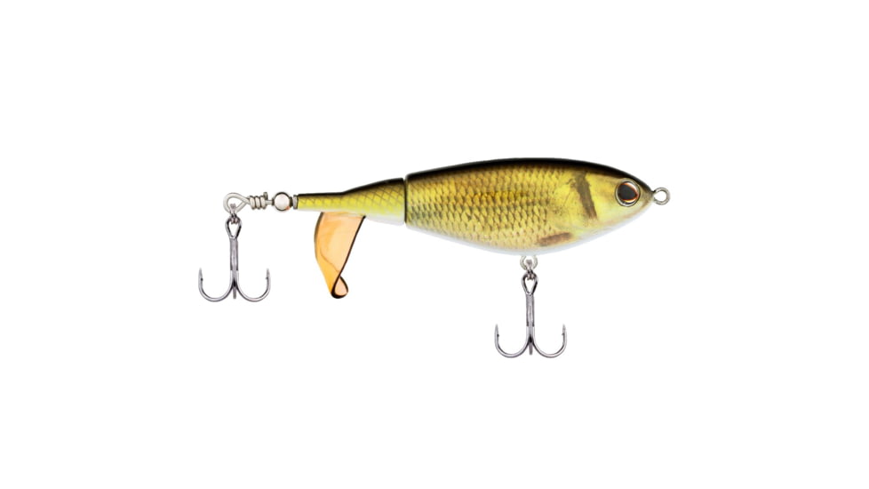 Berkley Choppo Hard Bait, Topwater, 90, 1/2 oz, 90mm, Topwater, Hook Size 5, 2 Hooks, HD Golden Shiner, 1547146