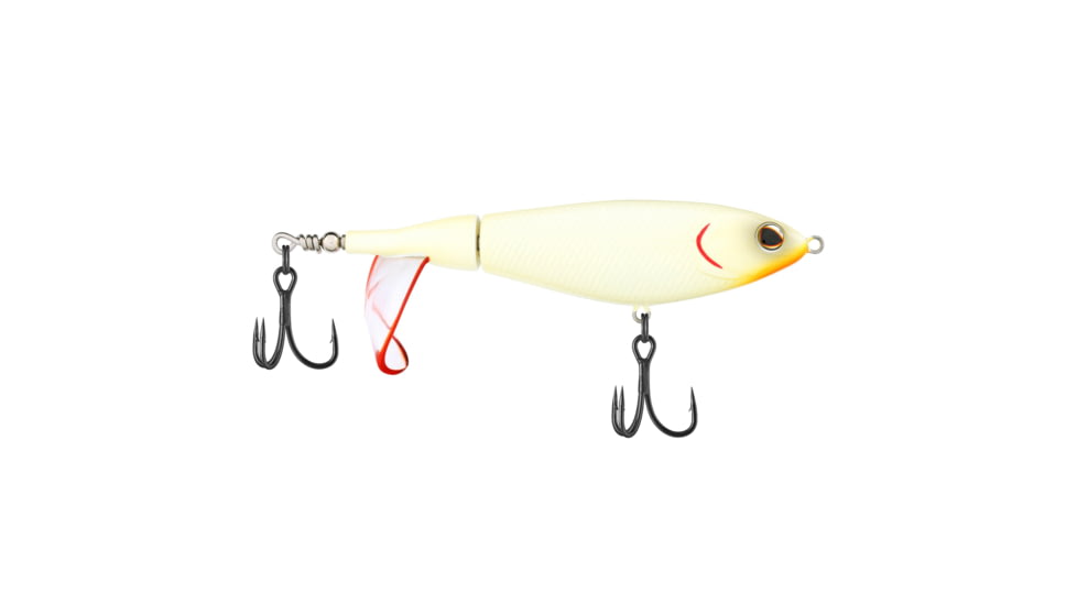 Berkley Choppo Saltwater Hard Bait, Topwater, Saltwater, 105, 3/4 oz, 105mm, Topwater, Hook Size 2, 2 Hooks, Bone, 105, 1547861