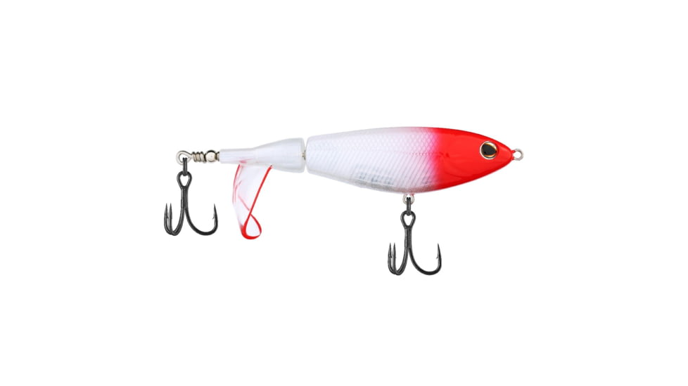 Berkley Choppo Saltwater Hard Bait, Topwater, Saltwater, 105, 3/4 oz, 105mm, Topwater, Hook Size 2, 2 Hooks, Red Head, 105, 1552809