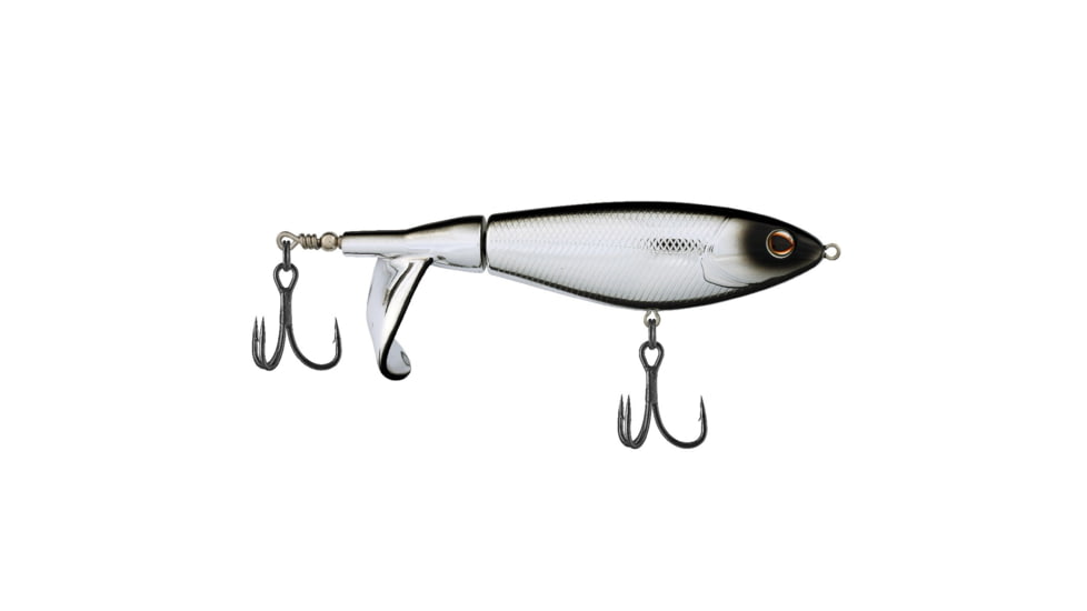 Berkley Choppo Saltwater Hard Bait, Topwater, Saltwater, 120, 1 oz, 120mm, Topwater, Hook Size 1, 2 Hooks, Black Chrome, 120, 1547867