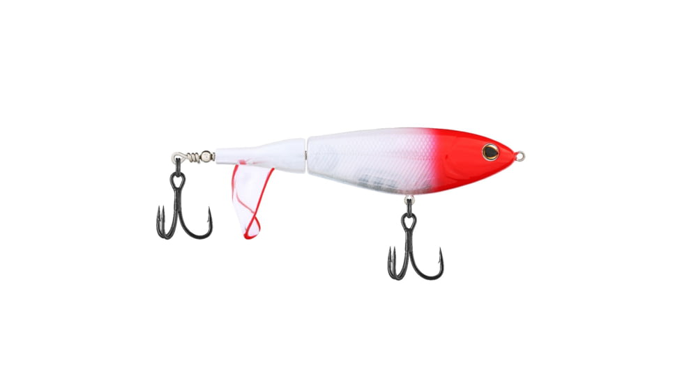 Berkley Choppo Saltwater Hard Bait, Topwater, Saltwater, 120, 1 oz, 120mm, Topwater, Hook Size 1, 2 Hooks, Red Head, 120, 1552810