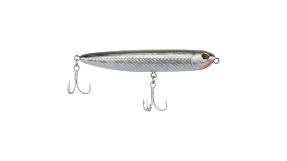 Berkley Drift Walker Saltwater Hard Baits, Topwater, Saltwater, 3/8 oz, Black Silver, 90, 1582240