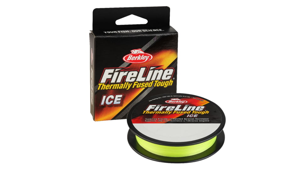Berkley FFireline Thermally Fused Ice 8 strand Supper Line 50 yard spool, 6Lb, Flame Green, 0.006 in/0.15 mm, 1543471