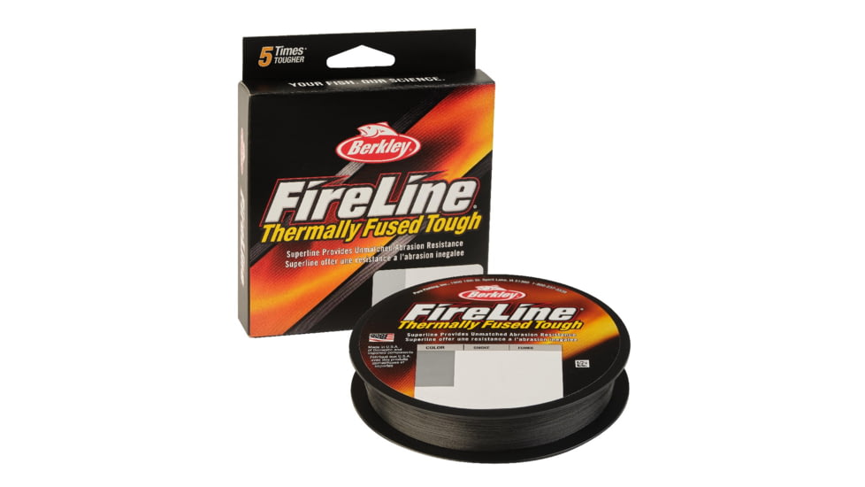 Berkley FireLine Superline, 0.015in/0.38mm, 30lb/13.6kg, 300yd/274m, 12 lb, Smoke, 0.015 in/0.38 mm, 1543505