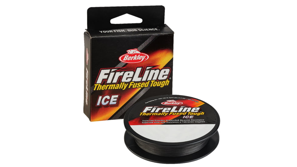 Berkley Fireline Thermally Fused Ice 8 strand Supper Line 50 yard spool, 10 lb, Smoke, 0.008 in/0.20 mm, 1543461