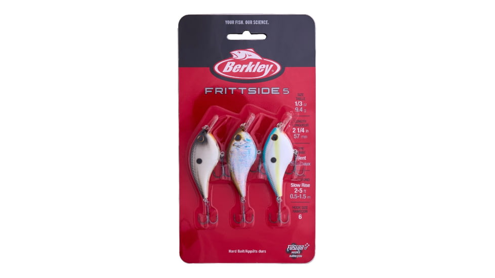 Berkley Frittside5 3 Pack Kit Hard Baits, Kits, Freshwater, 1/3 oz, Shad Assortment, 5, 1596055