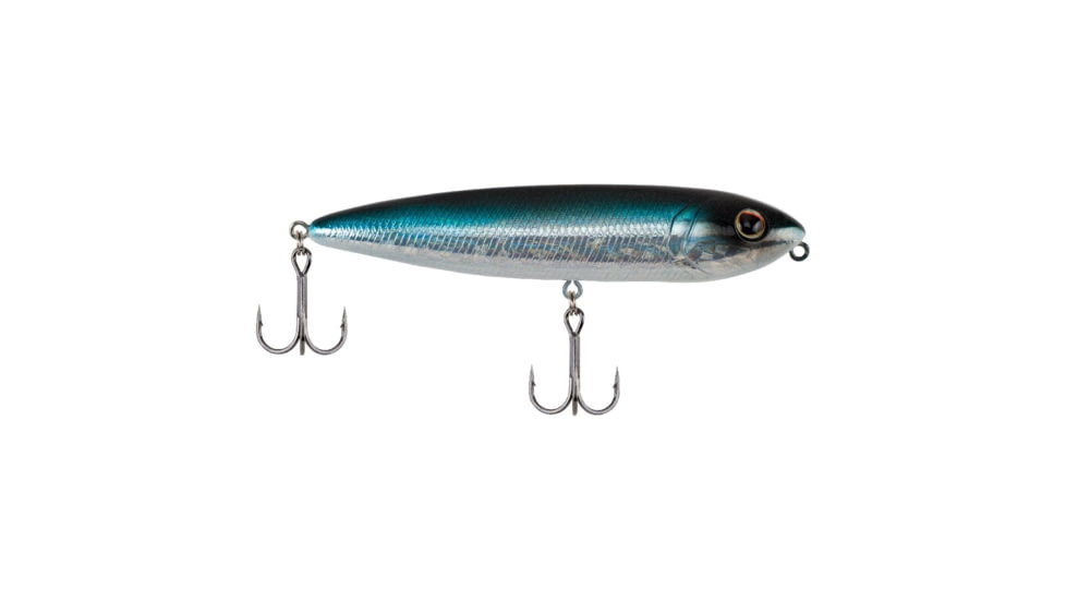 Berkley J-Walker 100 Hard Bait, Topwater, 100, 1/2 oz, 100mm, Topwater, Hook Size 4, 2 Hooks, Blue Bullet, 1487109