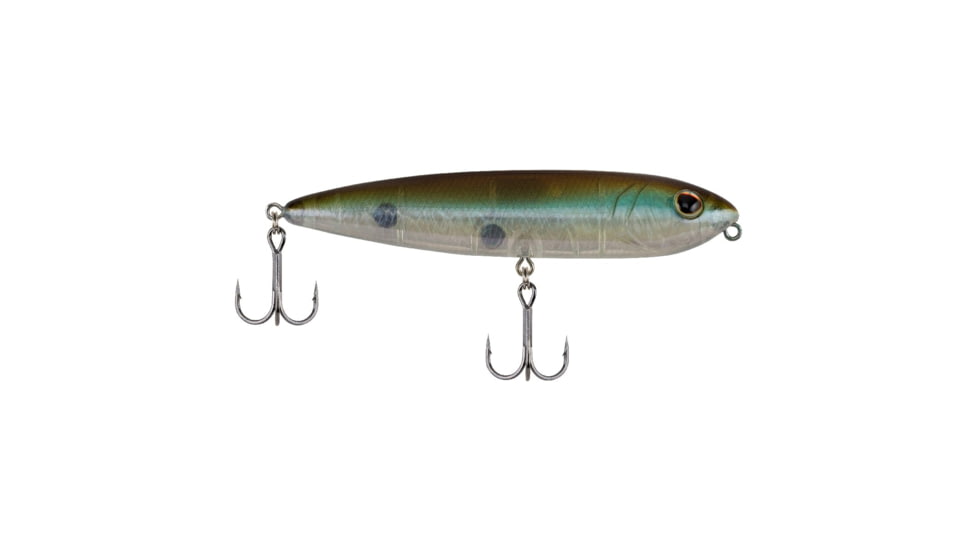 Berkley J-Walker 100 Hard Bait, Topwater, 100, 1/2 oz, 100mm, Topwater, Hook Size 4, 2 Hooks, Perfect Ghost, 1487102