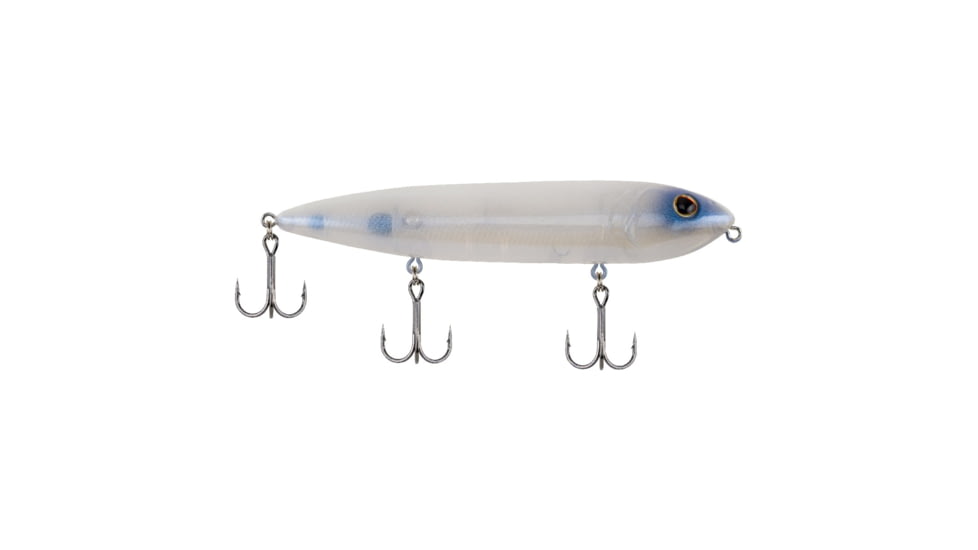 Berkley J-Walker 120 Hard Bait, Topwater, 120, 2/3 oz, 120mm, Topwater, Hook Size 4, 3 Hooks, Ghost White, 1487119