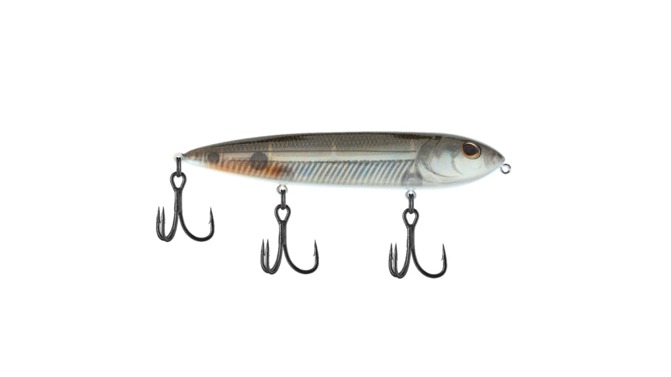 Berkley J-Walker 120 Saltwater Hard Bait, Topwater, Saltwater, 120, 5/7 oz, 120mm, Topwater, Hook Size 4, 3 Hooks, Mangrove Minnow, 1547889