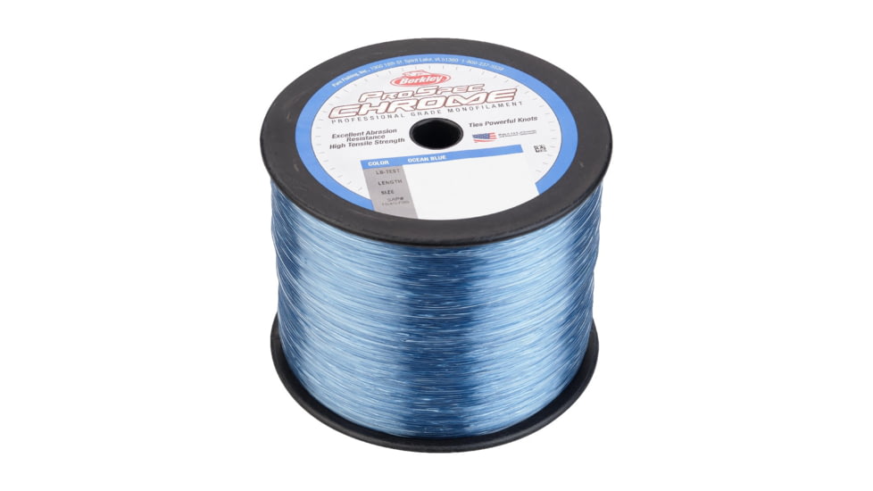 Berkley ProSpec Chrome Monofilament Line, 0.015in/0.38mm, 12lb/5.4kg, 1000yd/914m, Ocean Blue, 0.015 in/0.38 mm, 1545729