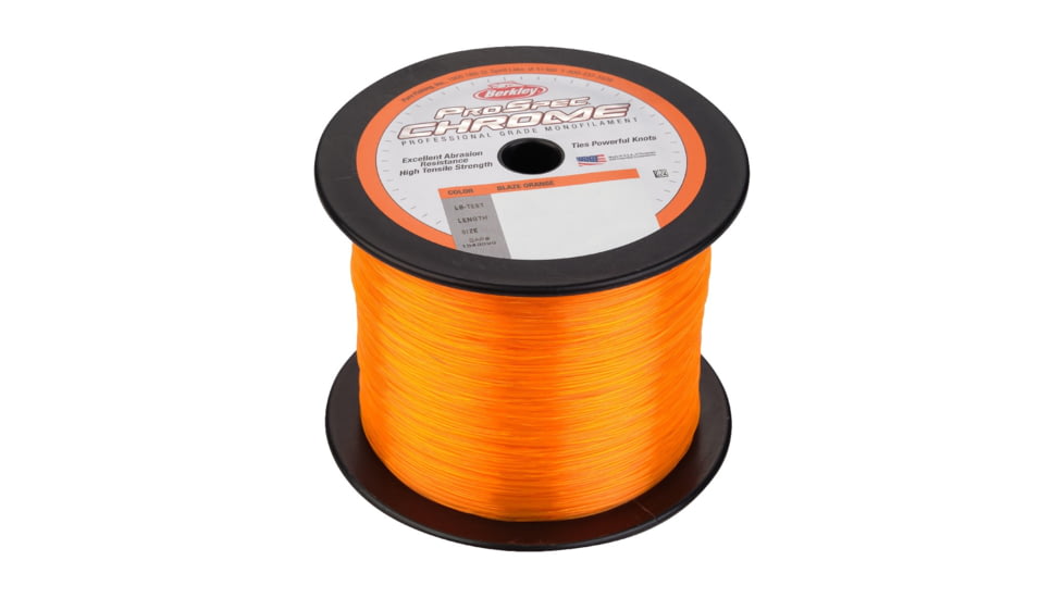 Berkley ProSpec Chrome Monofilament Line, 0.016in/0.40mm, 16lb/7.2kg, 3000yd/2743m, Blaze Orange, 0.016 in/0.40 mm, 1559032