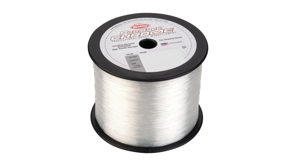 Berkley ProSpec Chrome Monofilament Line, 0.018in/0.45mm, 20lb/9kg, 1000yd/914m, Clear, 0.018 in/0.45 mm, 1544019