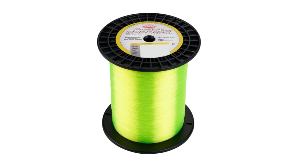 Berkley ProSpec Chrome Monofilament Line, 0.023in/0.58mm, 30lb/13.6kg, 3000yd/2743m, Hi-Vis Yellow, 0.023 in/0.58 mm, 1543672