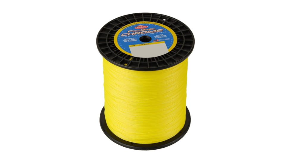 Berkley ProSpec Chrome Premium Braid Line, 80lb 3000yd, Hi-Vis Yellow, 0.016 in/0.40 mm, 1621879