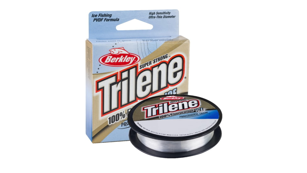 Berkley Trilene 100% Fluorocarbon Ice Line 2Lb 75yd, Clear, 0.006 in/0.15 mm, 1226833