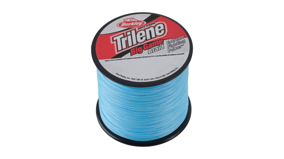 Berkley Trilene Big Game Braid Line, 20lb, Ocean Blue, 0.010 in/0.25 mm, 1606121