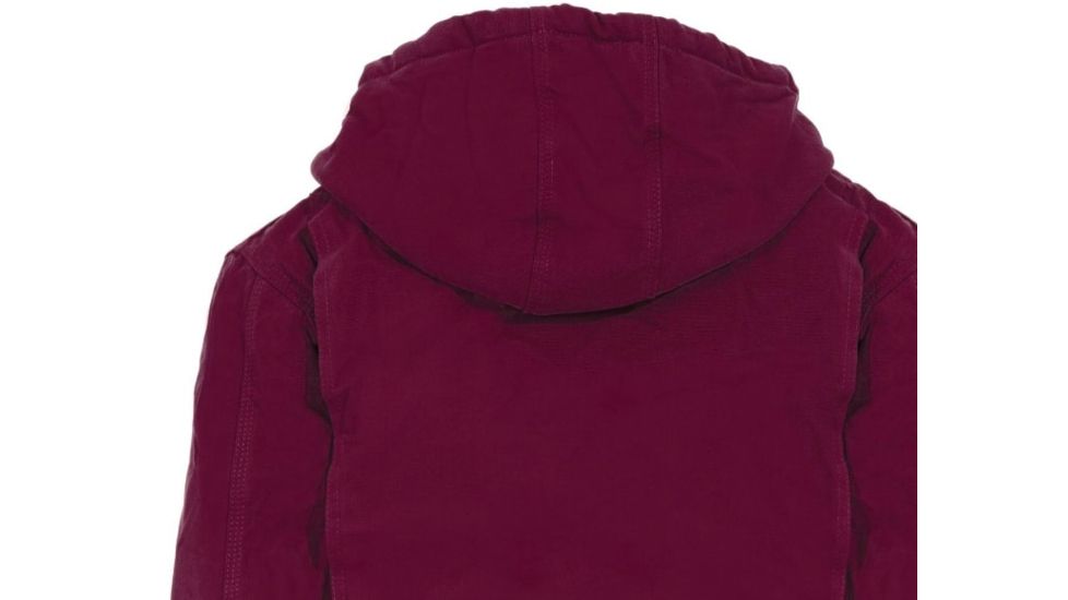 Berne Washed Hooded Coat - Girl's, Extra Small, Plum, 92021295657