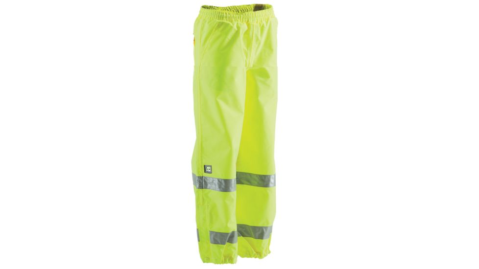 Berne Hi-Vis Class E Waterproof Safety Pant - Mens, Yellow, Medium HVP104YWR400