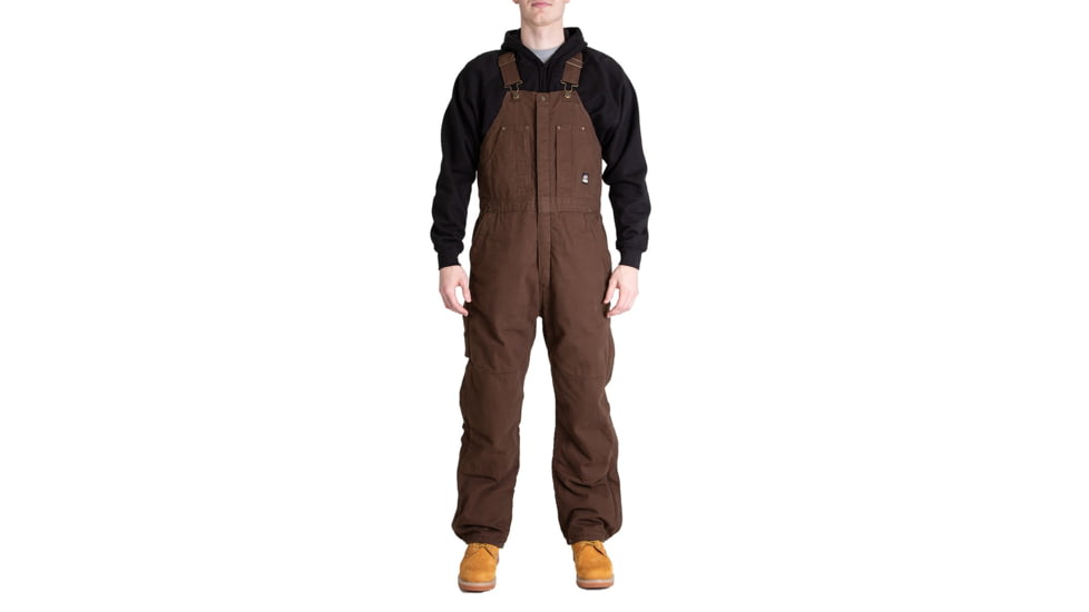 Berne Highland Washed Insulated Bib Overall - Mens, Bark, 6XL, B377BBR680