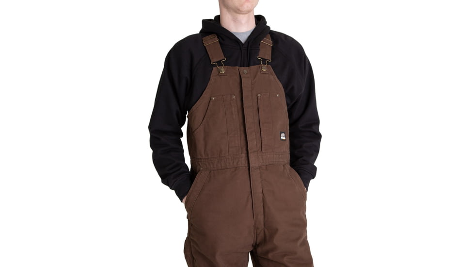 Berne Highland Washed Insulated Bib Overall - Mens, Bark, 6XL, B377BBR680