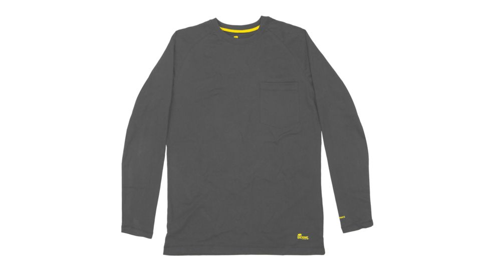 Berne Performance Long Sleeve Tee - Mens, Titanium, Large, Regular, 92021360195