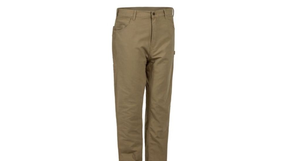 Berne Washed Duck Flannel Lined Carpenter Pants - Mens, Timber Khaki, 31X30, 92021344331