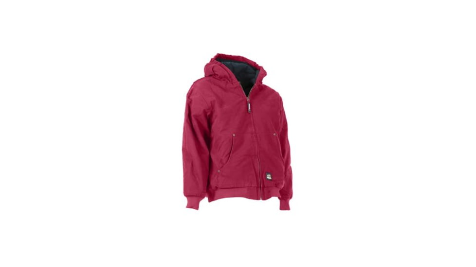 Berne Youth Washed Hooded Jacket, Pomegranate, Extra Large, Regular, 92021397337