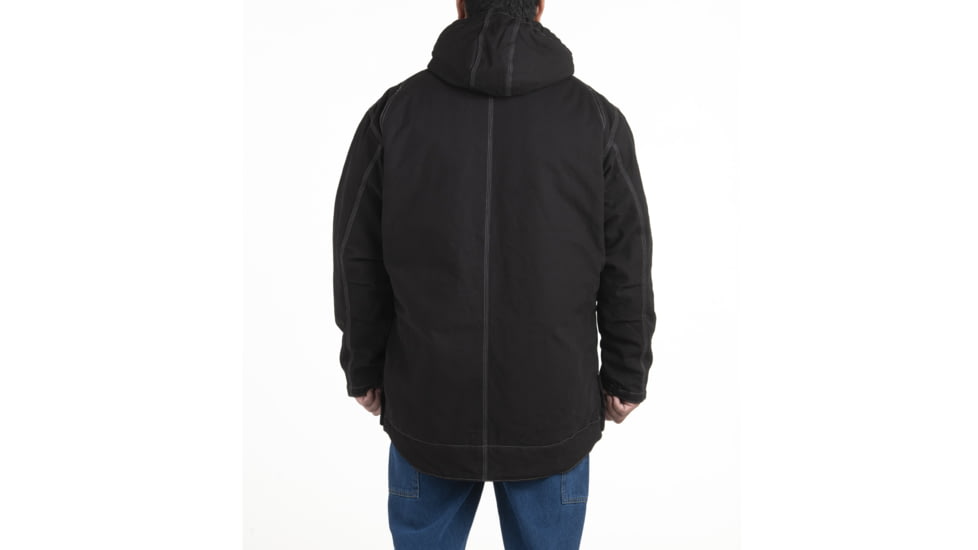 Berne Zip Off Modern Hooded Chore Coat - Mens, Black, Medium, CH428BKR400