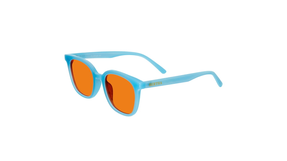 Bertha Betty Polarized Sunglasses - Womens, Light Blue Frame, Orange Lens, Light Blue/Orange, One Size, BRSBR051C5