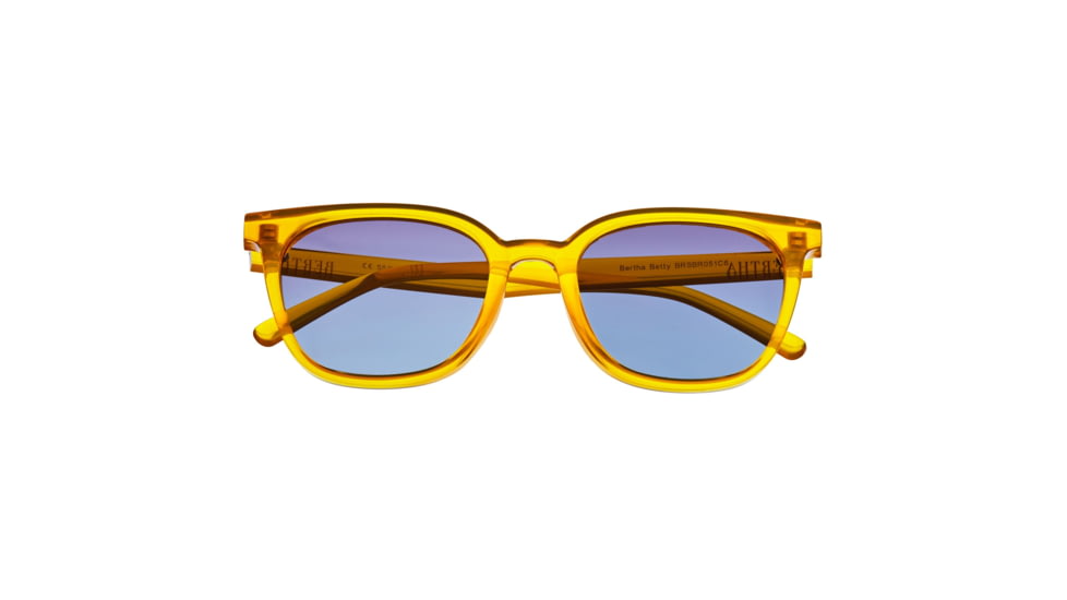 Bertha Betty Polarized Sunglasses - Womens, Yellow Frame, Pink Lens, Yellow/Pink, One Size, BRSBR051C6