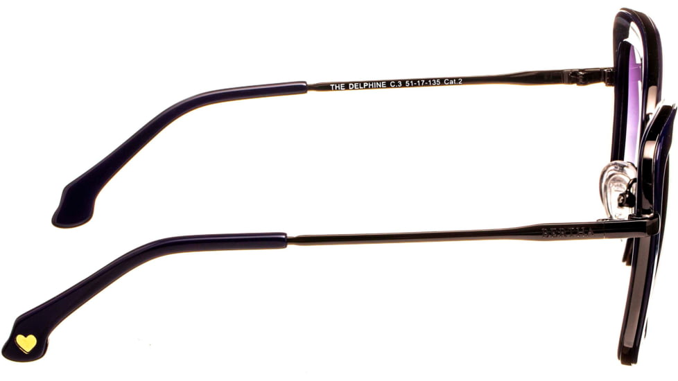 Bertha Delphine Handmade in Italy Sunglass - Womens, Navy, One Size, BRSIT108-3