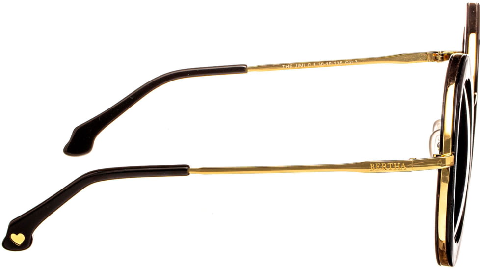 Bertha Jimi Handmade in Italy Sunglass - Womens, Black, One Size, BRSIT107-1