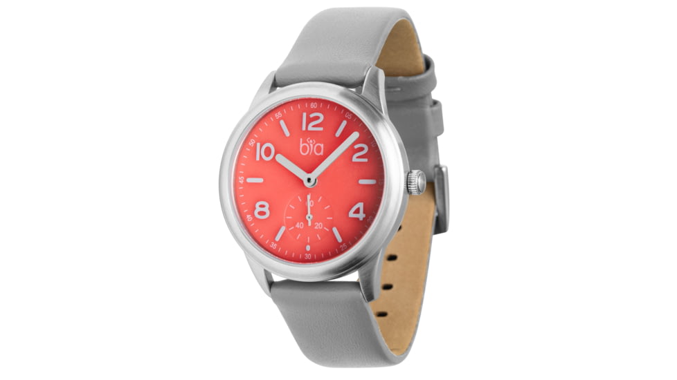 Bia Suffragette Watches, Pink Dial, Gray Strap, Steel, One Size, B1016