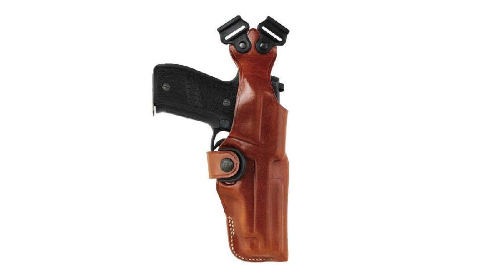 Bianchi 1.5inch Leather Belt, 42, Black, Chrome Buckle - 25802