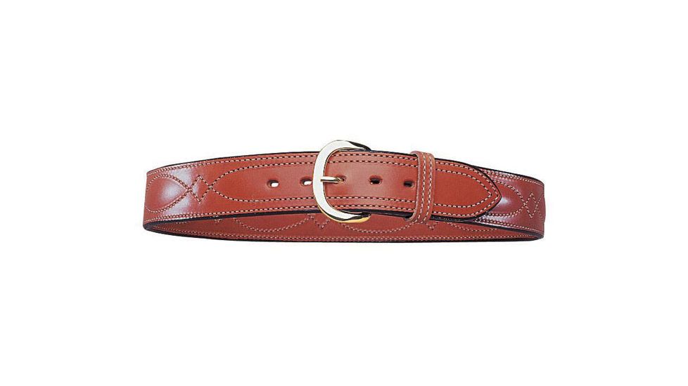 Bianchi B21 Contour Belt - Plain Tan, Brass Buckle, Waist 34in, 13723