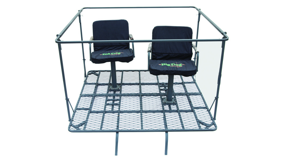 Big Dog Hunting Guard Tower w/dual swival seats, 14ft, Camo, BDT-514