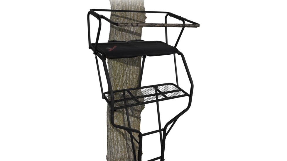 Big Game Treestands The Guardian XLT Two Man Ladder Stand, Black, 18 ft, LS4860