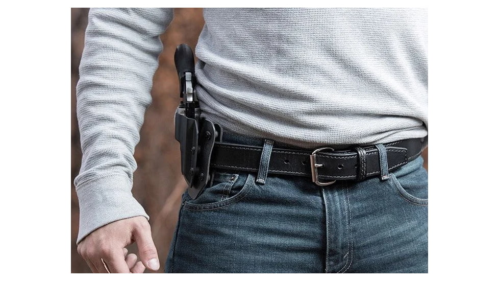 Bigfoot Gun Belts Gun Belt 14oz - 34 Inch - Black - Stainless Steel - GB14-34-BL-SS