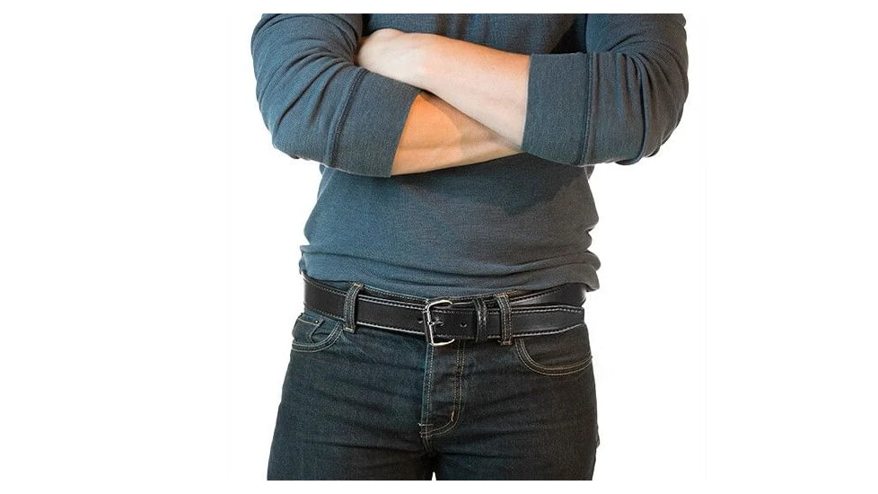 Bigfoot Gun Belts Gun Belt 14oz - 34 Inch - Black - Stainless Steel - GB14-34-BL-SS