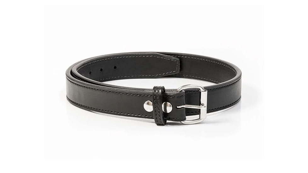 Bigfoot Gun Belts Untamed Series 1.5in Wide Leather 14oz Gun Belt w/ No Core - Men's, 34in, Black, Stainless Steel Buckle, GB14-34-BL-SS